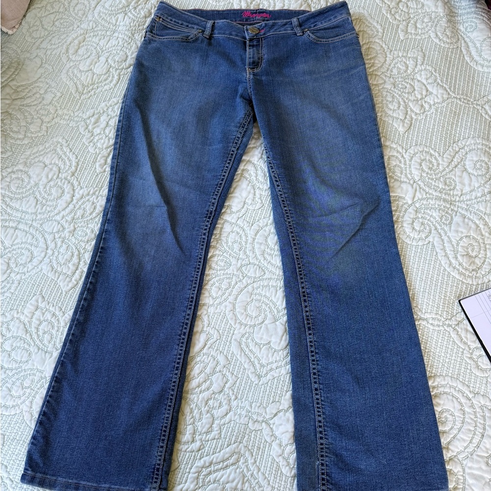 Wrangler Blue Flare Wide Leg Jeans